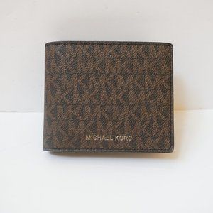 Michael Kors Men's Billfold Wallet MK Brown/Black